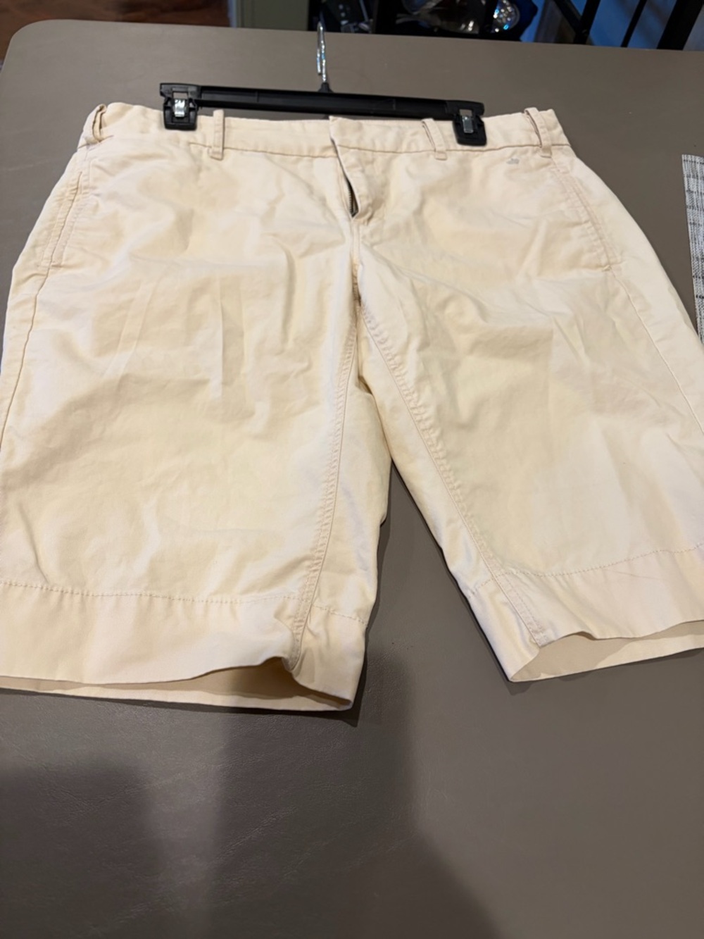 Tailored Cream Bermuda Shorts for Women
